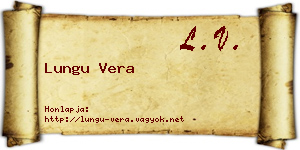 Lungu Vera névjegykártya
